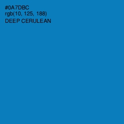 #0A7DBC - Deep Cerulean Color Image